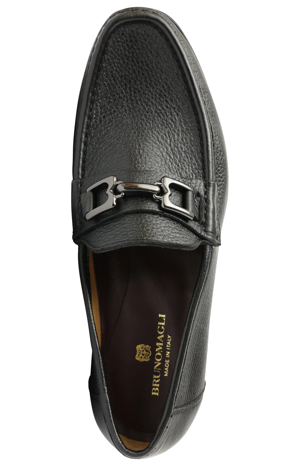 Bruno Magli Trieste Classic Leather Moccasin - Black Cervo