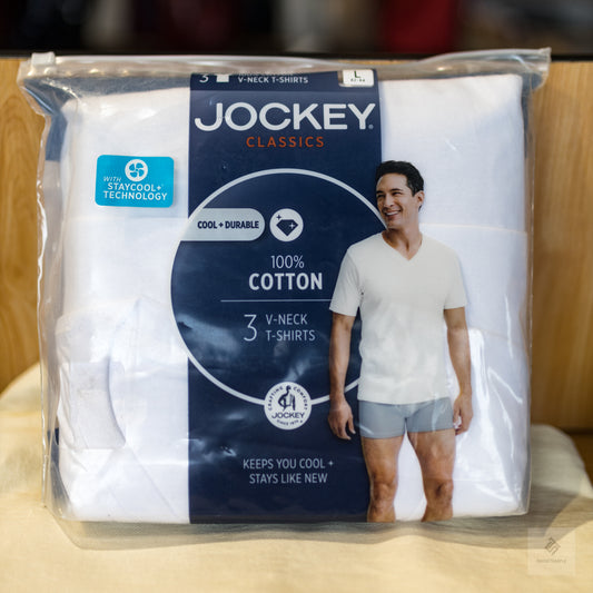 Jockey Men's Undershirt Classic V-Neck - 3 Pack